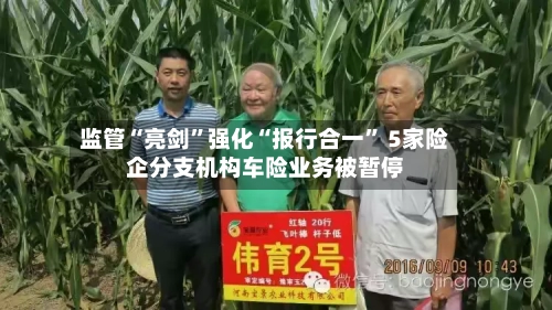 监管“亮剑”强化“报行合一	” 5家险企分支机构车险业务被暂停-第1张图片